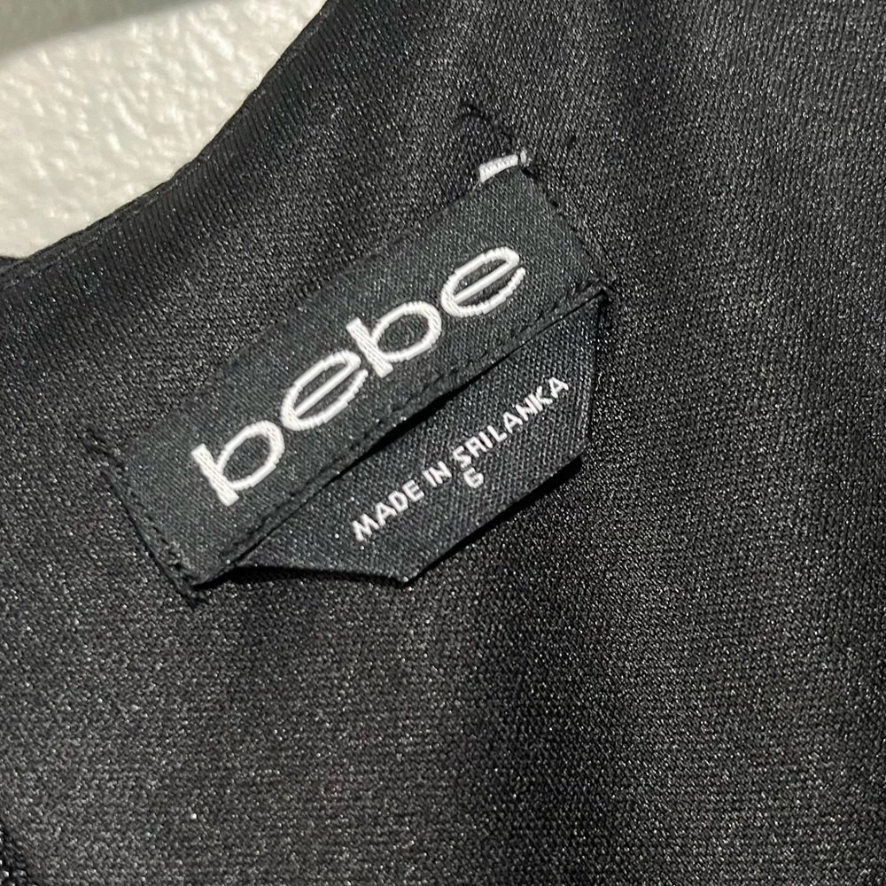 BEBE- Black Flowy Jumpsuit/Dress Size 6 - Picture 8 of 8